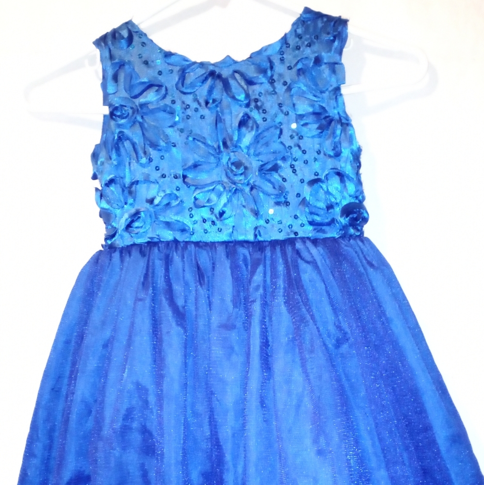 Teal blue girls party dress size 2